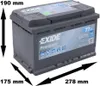 EXIDE Premium Starterbatterie 12V 77Ah 760A/EN B13 L3 für Produktbild-Vorschau 26