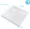 RECEVEUR DE DOUCHE A POSER EXTRA PLAT EN ACRYLIQUE BLANC Voir les images du produit 4