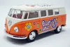 A toy model of a VW T1 bus with a peace and love theme. Produktbild-Vorschau