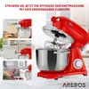 Arebos Küchenmaschine 6L Retro, Rot, 220 - 240 V, Produktbild-Vorschau 9