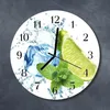 Glasuhr Wanduhr Küchenuhr Echt-Glas 30fi cm Limette Minze Produktbild-Vorschau 2