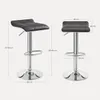 Two bar stools with dimensions shown, presented on a light gray background. Náhľad obrázku produktu