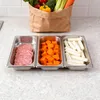 Relaxdays Gastro bewaardoos GN 1/3, roestvrij staal, set Productafbeelding-voorbeeld 2