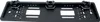 A black license plate holder with multiple mounting holes and brackets for sensors. Anteprima dell’immagine prodotto