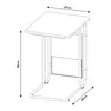 Laptoptisch 'Dyrøy' 56x48x37cm  Weiß / Eiche Produktbild-Vorschau 3