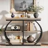 A console table with decorative items on it, set against a paneled wall. Podgląd zdjęcia produktu