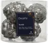 Christbaumschmuck Zapfen 7cm Glas 6 Stück - Zart Grau Produktbild-Vorschau