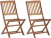 vidaXL Klappbare Gartenstühle 2 Stk. Massivholz Akazie Produktbild-Vorschau 7
