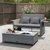 COSTWAY Polyrattan Sonnenliege, Gartenliege mit Produktbild-Vorschau 2