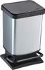 ROTHO Treteimer schwarz/metallicsilber, Inhalt: 20 Liter Produktbild-Vorschau 1