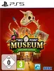 The image is a product packaging for a video game, featuring cartoonish illustrations of museum exhibits and the game's title. Produktbild-Vorschau