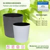 Pflanzkübel Malwa Strip weiß, ø 30 cm, Höhe 30.5 cm, Produktbild-Vorschau 4