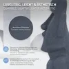 ECD Germany Moai Figur Rapa Nui Kopf 78cm hoch, Grau, aus Produktbild-Vorschau 3