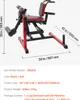 A leg extension and curl machine with dimensions and model number displayed. Produktbild-Vorschau