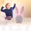 Nachtlicht,Kinder Wecker, mit niedlicher rosa Hasen, Snooze Produktbild-Vorschau 4