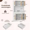 COSTWAY Mobile da cucina in legno, credenza con 2 prese Anteprima dell’immagine prodotto 3