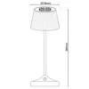 Lampe de table LED blanche, variateur tactile, batterie, H Voir les images du produit 5