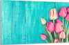 Glas-Herdplattenschutz 80x52 Tulpen Produktbild-Vorschau 1