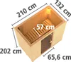 Karibu Sauna Innensauna Variado Fronteinstieg Ofen 9 kW  Produktbild-Vorschau 3