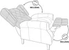 Modernes Design liegend Patchwork Bergère Sessel Throne Produktbild-Vorschau 4