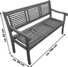 Gartenbank Akazie 150 cm 3-Sitzer Sitzbank CORUNA Produktbild-Vorschau 5