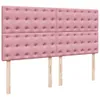 Boxspringbett mit Matratze Rosa 180x200 cm Samt Produktbild-Vorschau 9