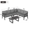 Gartenmöbel-Set 6-Personen Ecklounge mit Couchtisch, Produktbild-Vorschau 6