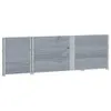 vidaXL Paletten-Aufsatzrahmen 3 Stk. Grau 150x50 cm Produktbild-Vorschau 4