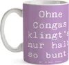 Mr. & Mrs. Panda Kaffeetasse Spruch Bunte Congas - Produktbild-Vorschau 3