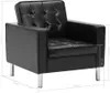 vidaXL Sessel Schwarz 75x70x75 cm Kunstleder Produktbild-Vorschau 9