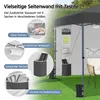A close-up marketing image showing the features of a tent's side wall with multiple storage pockets. Produktbild-Vorschau