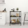 vidaXL Úložný regál se 3 policemi 60x35x76 cm černý 150 kg Náhled obrázku produktu 2