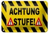 Blechschild Hinweis 18x12cm Achtung Stufe Ausrufezeichen Produktbild-Vorschau 1