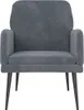 vidaXL Poltrona grigio scuro 62x79x79 cm in velluto Anteprima dell’immagine prodotto 3