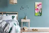 Wohnzimmer-Bild Leinwand Uhr Geräuschlos 30x60 Ölgemälde Produktbild-Vorschau 4