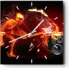 Wanduhr - Quadrat - Glasuhr - Feuer Instrument Skelett - Produktbild-Vorschau 1