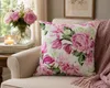 Heimtexland Dekokissen Blumen Velours Kissen Vintage Garden Produktbild-Vorschau 2