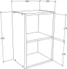 VCM Küchenschrank hängend | Maße ca. H. 60 x B. 40 x T. 31 Produktbild-Vorschau 5