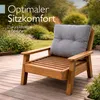 Beautissu Outdoor Loungekissen Beauflair, 70x40cm, Hellgrau Produktbild-Vorschau 2