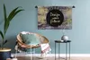 MuchoWow® Wandteppich Wandbehang Zitat - Schwarz - Gold - Produktbild-Vorschau 5
