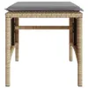 Gartensofa 2-Sitzer mit Tisch und Hockern Beige Poly Rattan Produktbild-Vorschau 10