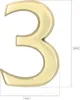KOTARBAU® Numéro de maison 3D chiffre "3" en laiton 10 cm Voir les images du produit 2