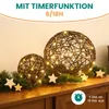 Batterie-Rattankugel aus Kunststoff mit warmweißen LED und Produktbild-Vorschau 4