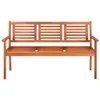 3-Sitzer-Gartenbank mit Auflage 150 cm Massivholz Produktbild-Vorschau 2