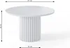 LOMELO Design Couchtisch rund Weiß Ø67 – Rillenfuß, 42 cm Produktbild-Vorschau 4