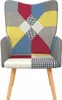 vidaXL Relaxsessel Patchwork Stoff Produktbild-Vorschau 3