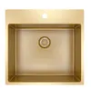 Caressi CAPP50KR10G Spüle, Einbau, Flächenbündig (HPL). Gold (PVD). Gesamtansicht Produktbild-Vorschau
