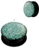 Ohr Flesh Black Acryl Tunnel Piercing Kristal Epoxy Grün Produktbild-Vorschau 1