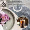 Tafelsets met glazen onderzetters, set van 4, beige, Productafbeelding-voorbeeld 6