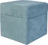 Pufa welurowa ZEFIR DOT 40x40 cm kwadratowa z pojemnikiem Podgląd zdjęcia produktu 1
